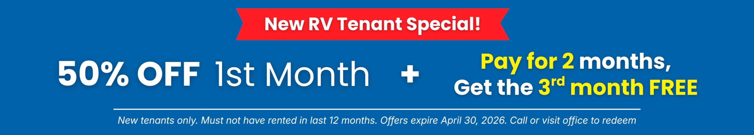 Spencer Street New RV Tenant Special 3